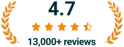 Rated 4.7 out of 5 from over 13,000 reviews