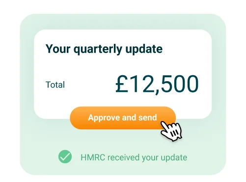 Approving the quarterly update in EasyInvoice and HMRC confirming it received the update