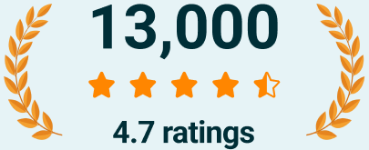 Rated 4.7 out of 5 from 13,000 reviews